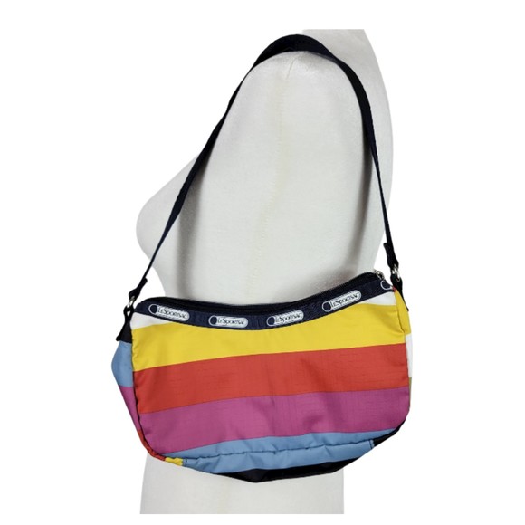 Lesportsac Handbags - Vintage Lesportsac Hobo Striped Purse Small